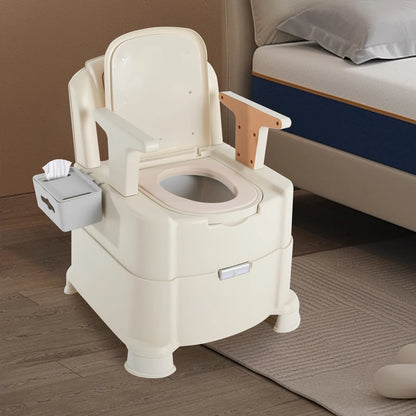 Bedside Commode Toilet with Sensor Night Light