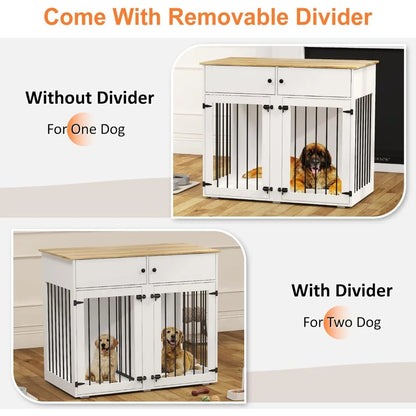 41 Inch Dog Kennel Indoor with Removable Divider