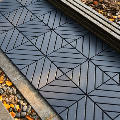 44 Pack 12" x 12" Square Waterproof Patio Interlocking Deck Tiles