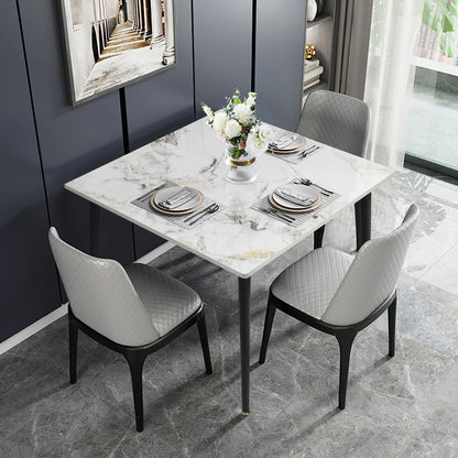 Dining Table Stone Top with Metal Frame