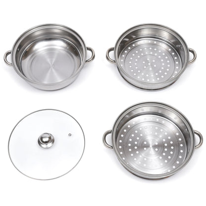 multi-function 3 Tier Large Stainless-Steel Steamer