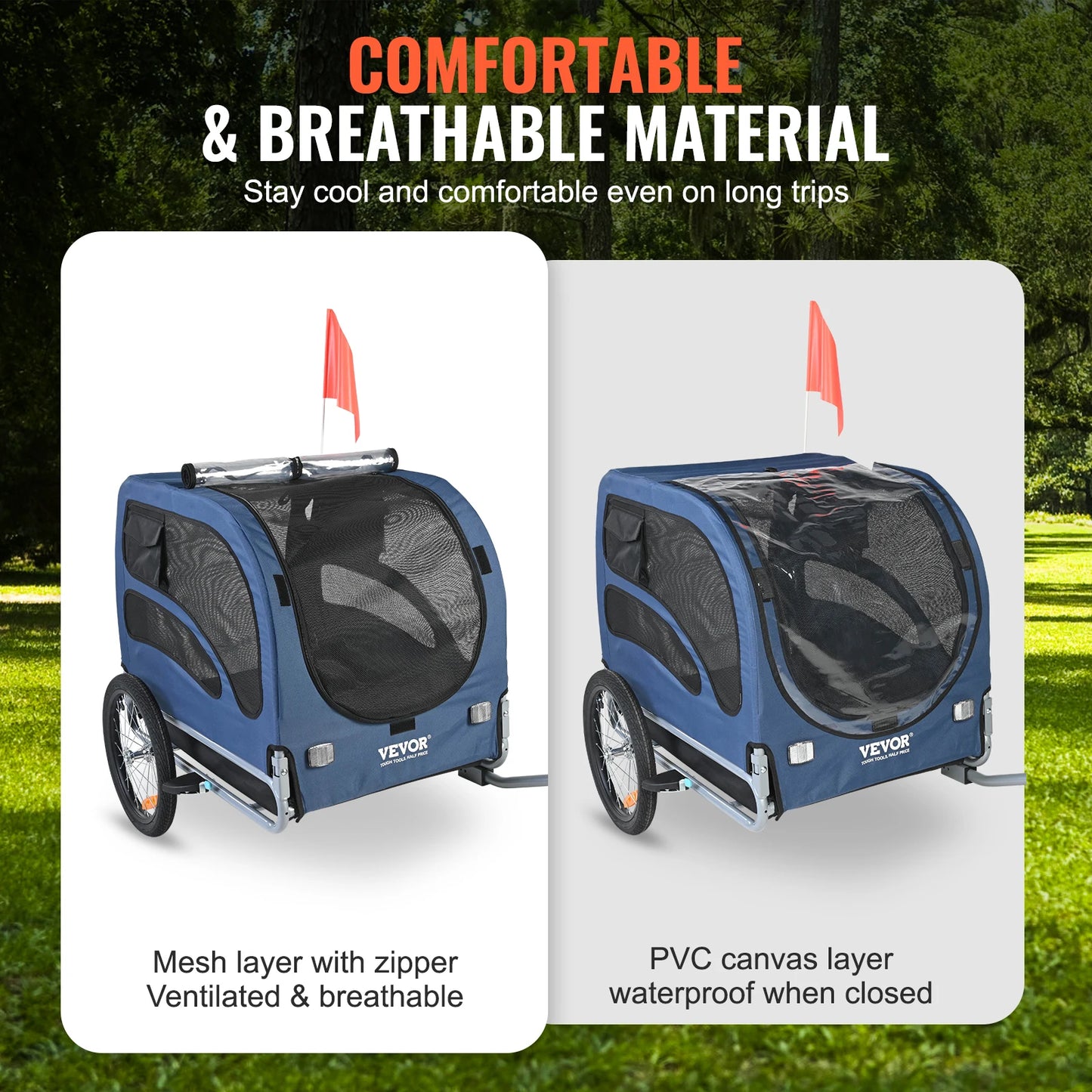 100lbs Pet Cart Bicycle Carrier Trailer