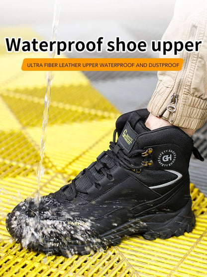 High Top Safety Shoes Men Steel Toe Work boots