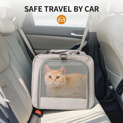 Cat trolley for 2 cats with wheels & safety belts for travel