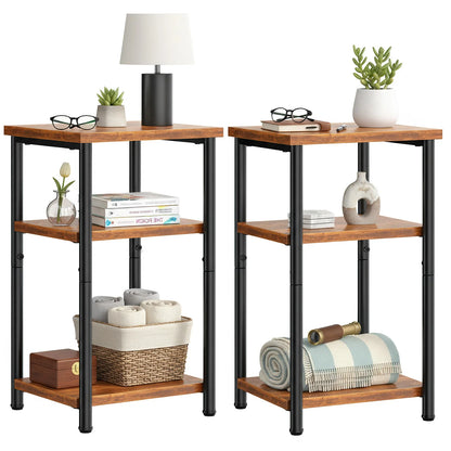 set of 2 End Table Set with Adjustable Feet