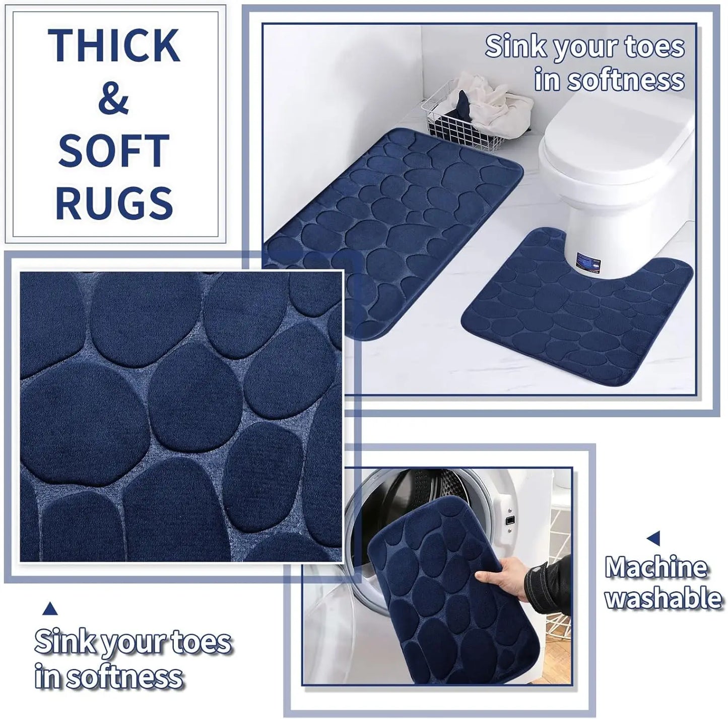25-Piece Blue Bathroom Set with Shower Curtain