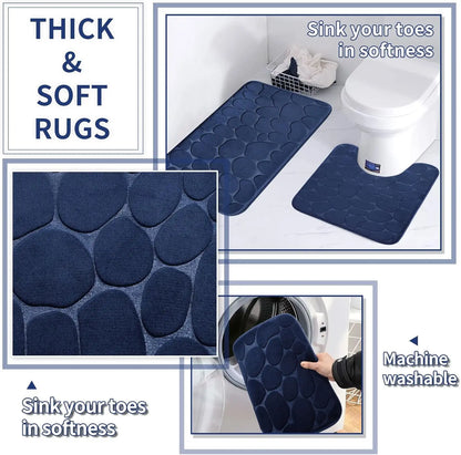 25-Piece Blue Bathroom Set with Shower Curtain