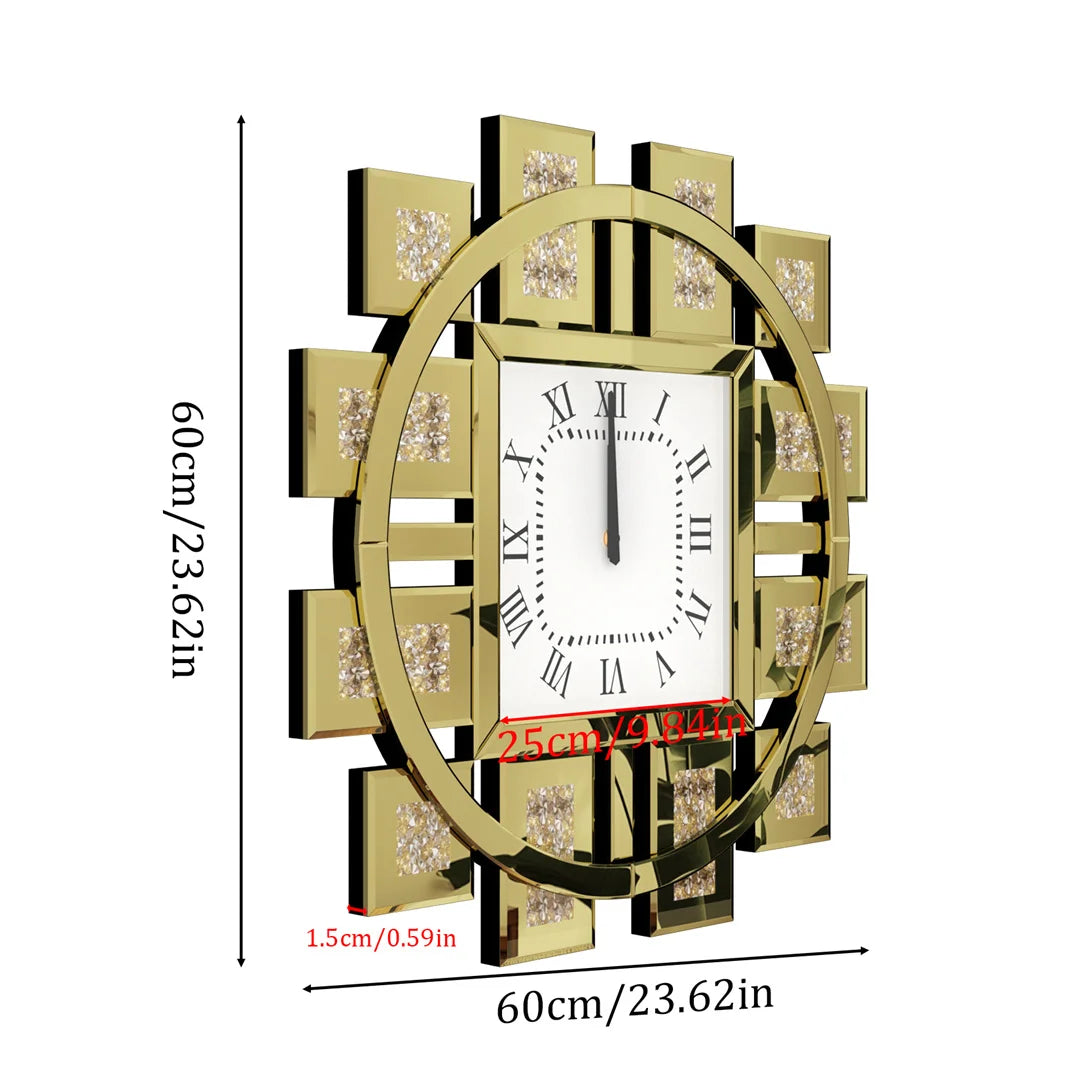 60CM Decorative Wall Clock Inlay Battery Operated