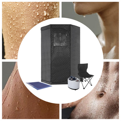 Portable Steam Sauna for Home with Remote Control Folding Chair