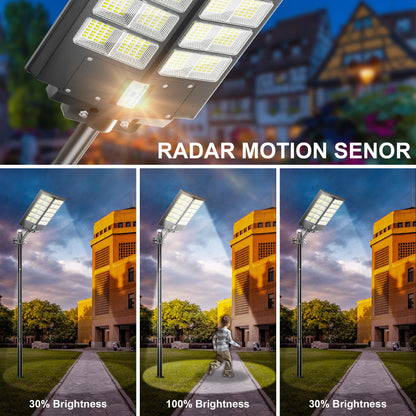 6000-watt solar streetlights with motion sensors