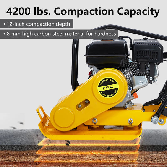 7HP Plate Compactor 4200lbs Compaction Force Rammer