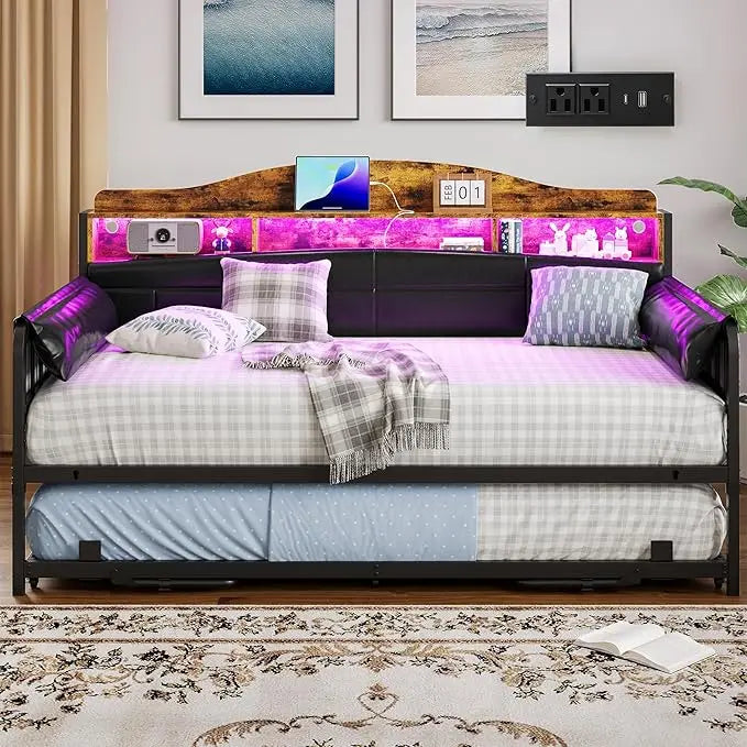 Twin XL Day Bed with Charging Station