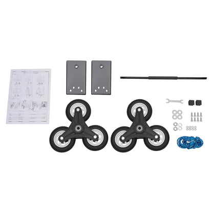 460lbs Black Stair Climbing Cart, 29-45in Height