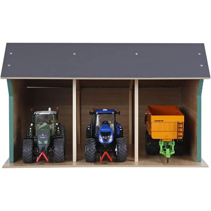 Plastic Storage Building with Open Front Design