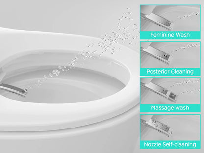 One-Piece Toilet with Dual Auto Flush in 1.28GPF