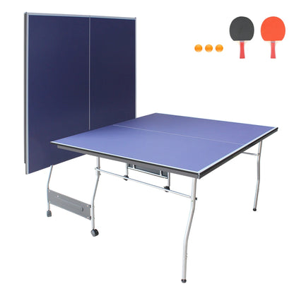 8ft Mid-Size Foldable & Portable Ping Pong Table Set