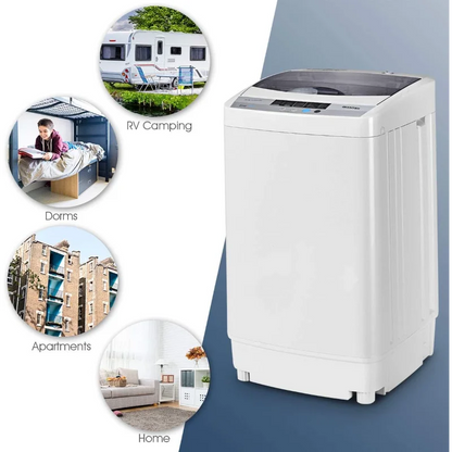 1.34 Cu.ft  Full-Automatic Washing Machine, Portable Compact
