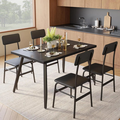 Modern Kitchen Table with Chairs 5-Piece Set