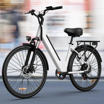 750W E-Bike Commuter 26x2" Tires 20MPH Speed
