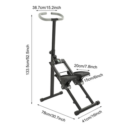 Foldable Indoor Vertical Stair Climbing Machine for Full-Body Workout