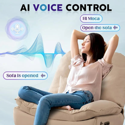 Oversized Voice Control Electric Reclining Sofa