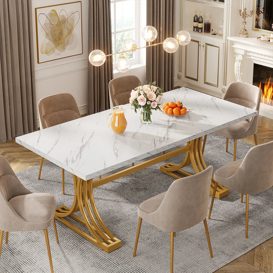 63-Inch Rectangular Dining Table for 4 to 6 people