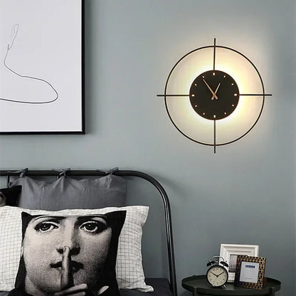 Wall Lamp with Clock Dining Room Decor