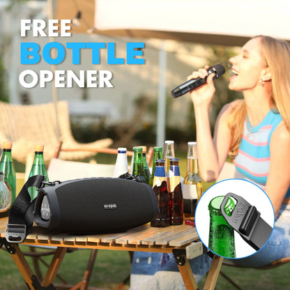 Portable Loud Bluetooth Speakers with Wireless Microphone