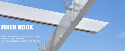 10' X 13' Outdoor Aluminum Heavy-Duty Retractable Pergola