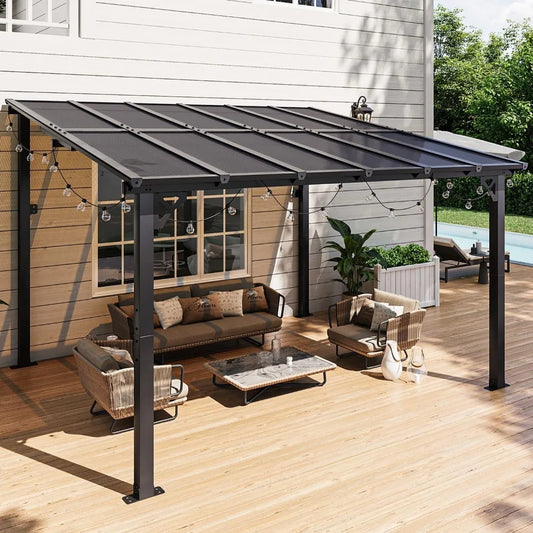 High quality-10' x 12' Gazebo Pergola w/ Sloped Roof