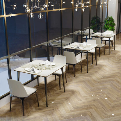 Dining Table Stone Top with Metal Frame