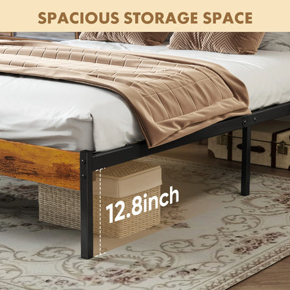 Metal Platform Bed Frame No Box Spring Needed