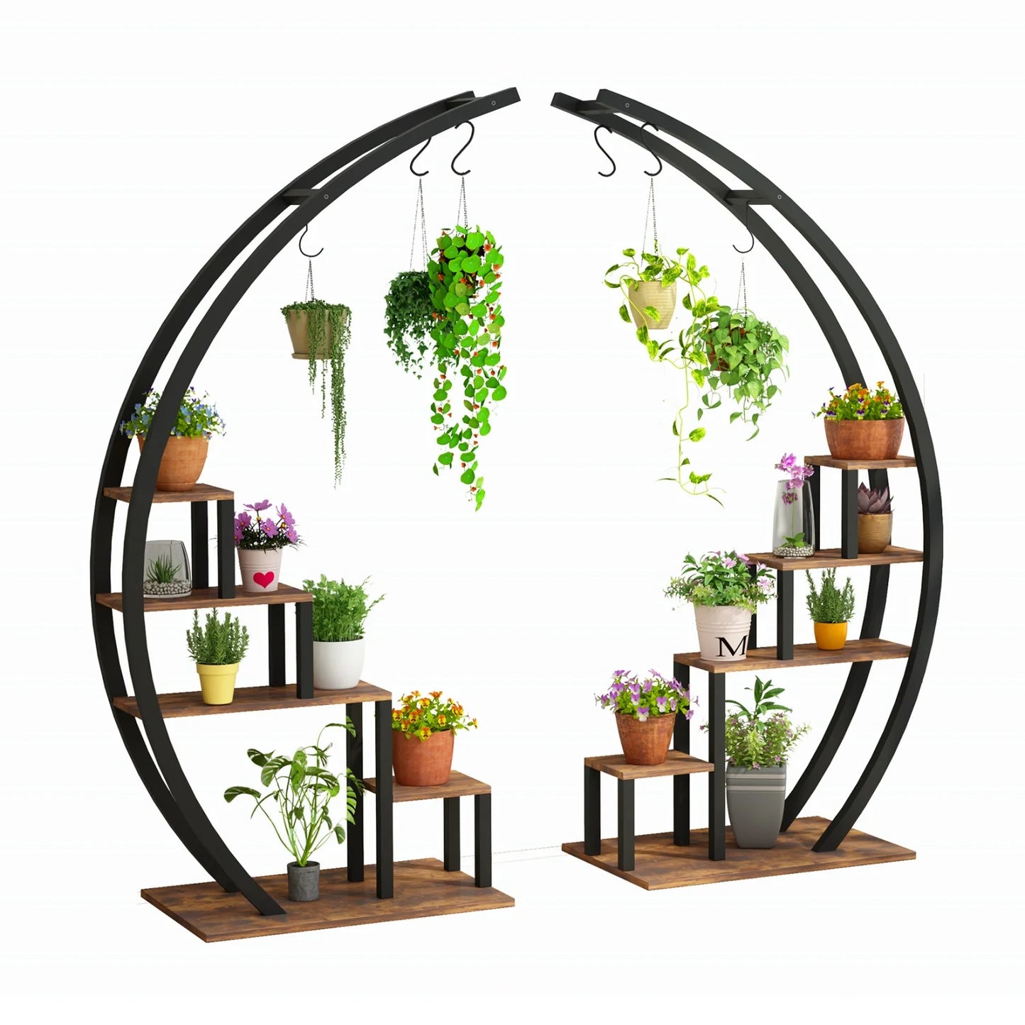 2 Pcs Metal Plant Shelf for Indoor Outdoor Plants