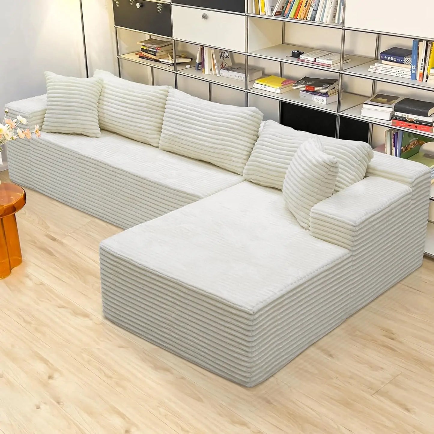 104" Black sectional couches