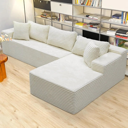 104" Black sectional couches