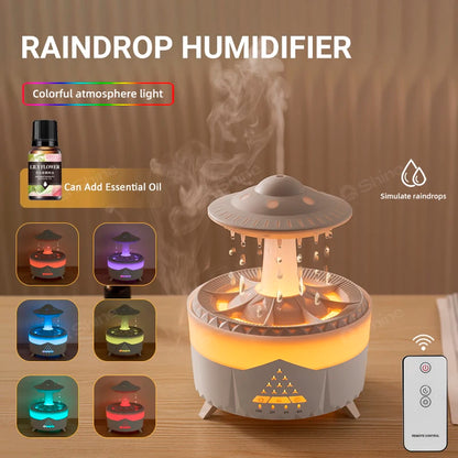 Rain Cloud Diffuser Mushroon Air Humidifier with Lamp