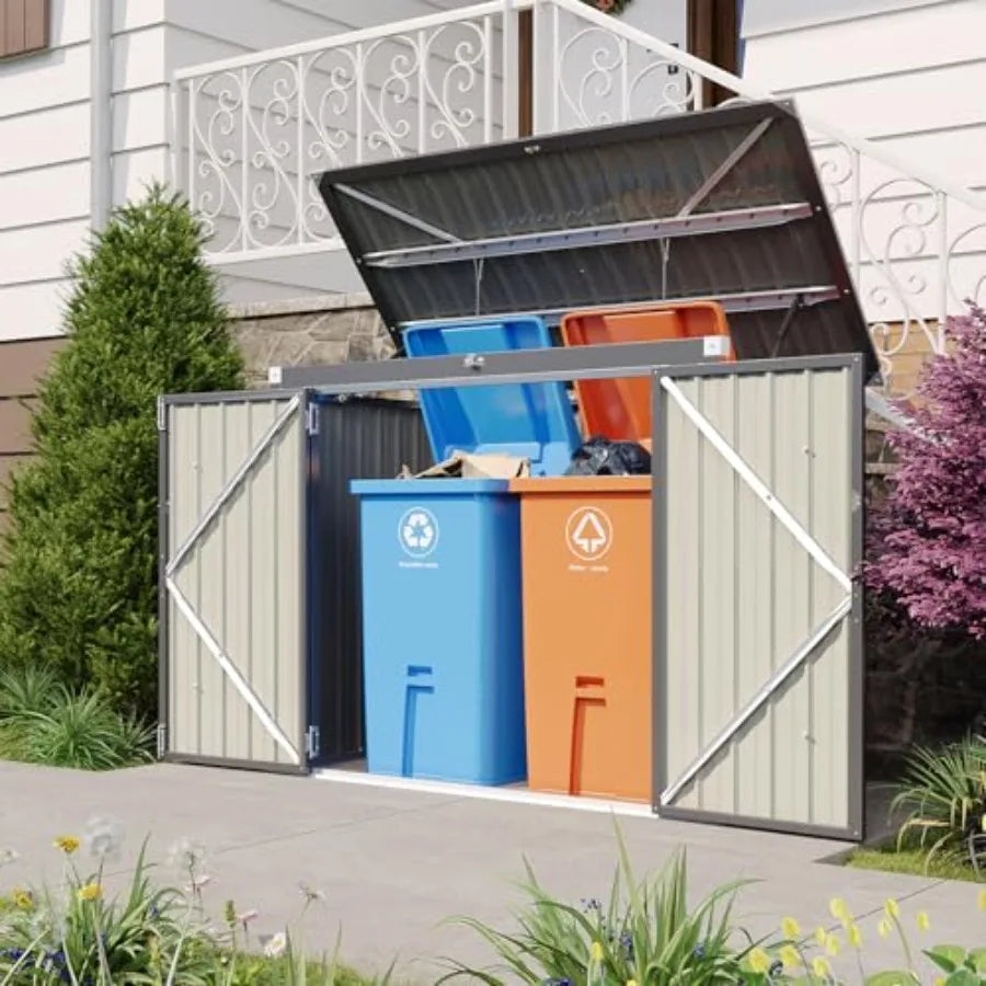 80 CU. FT Outdoor Storage Shed Organizer for trashcans