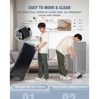 4.5 Cu.Ft Double Door Refrigerator with Freezer