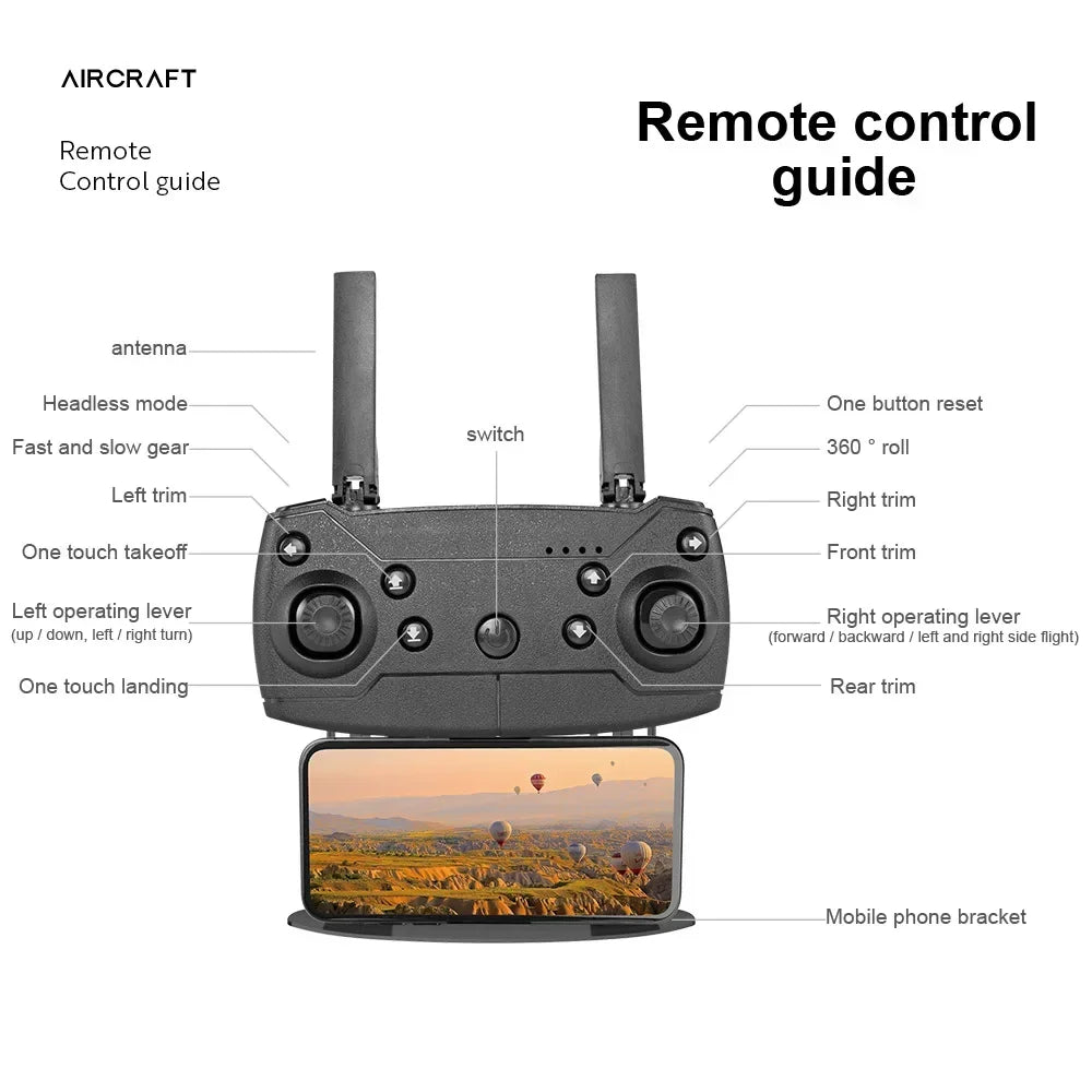 HD Dual Camera E99 Pro RC Mini Drone 4K With Wi-Fi 1080P 720P