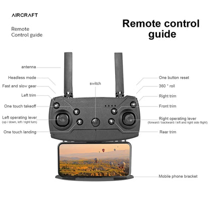 HD Dual Camera E99 Pro RC Mini Drone 4K With Wi-Fi 1080P 720P