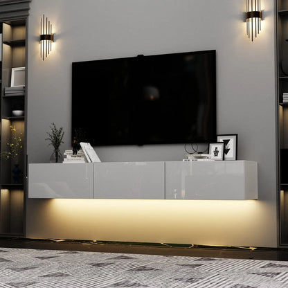 70"Floating TV Stand With 3 Drawers