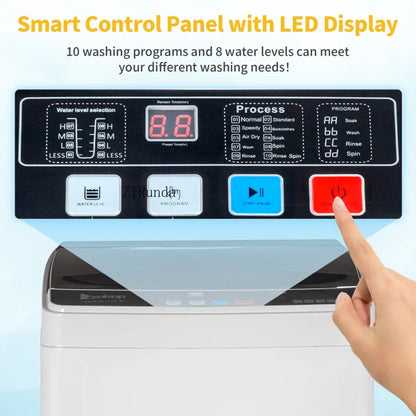 Full-Automatic Washing Machine with 10 programs 8 Water Level Selections