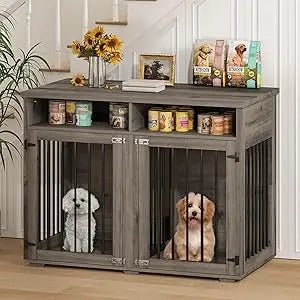 72'' Indoor Dog Kennel with 4 Doors for Large/Medium Dogs