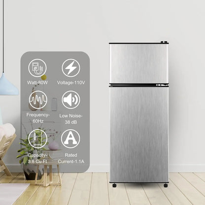 3.8 Cu.Ft Small Refrigerator with Freezer