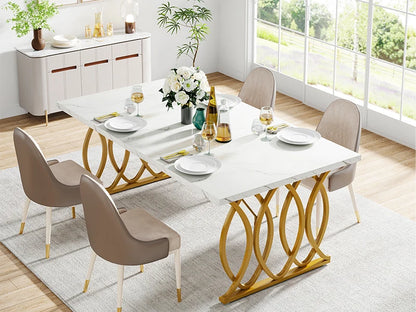 63-Inch Rectangular Dining Table for 4 to 6 people