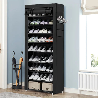 10-Layer Sturdy Shoe Rack - Holds 18-22 Pairs