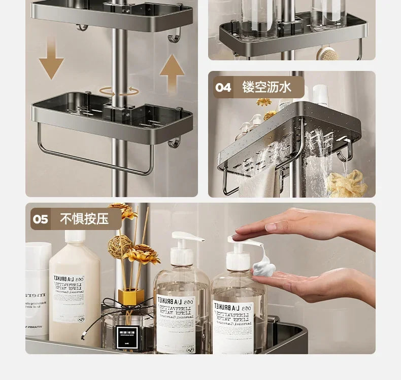 Bathroom Shower Shampoo Organizer Storage Shelf