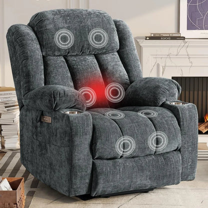 Large Power Lift Chairs Recliners for Elderly with Heat ＆ Massage
