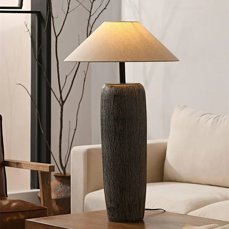Ceramic Lamp Wabi Sabi Style Vintage Japanese Floor Lamp
