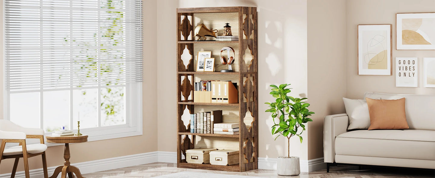 71 Inches Industrial Bookshelf